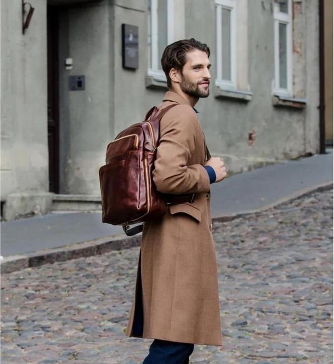 Produktbild Only-Bags.Store Brauner grosser Vollnarbenleder-Rucksack