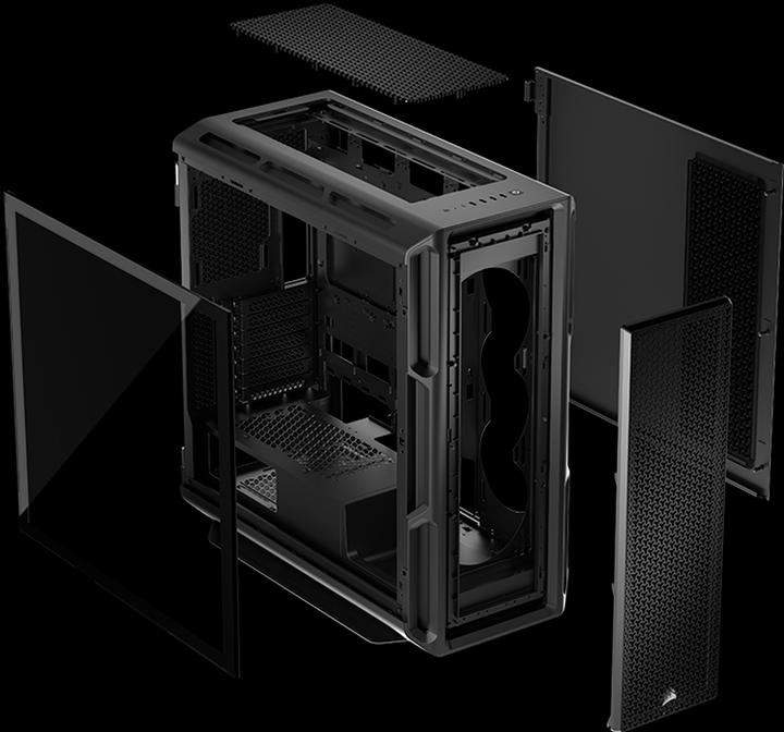 Produktbild Corsair Geh Midi 5000T (Tempered Glass) Black (E-ATX, Mini-ITX, ATX, mATX)