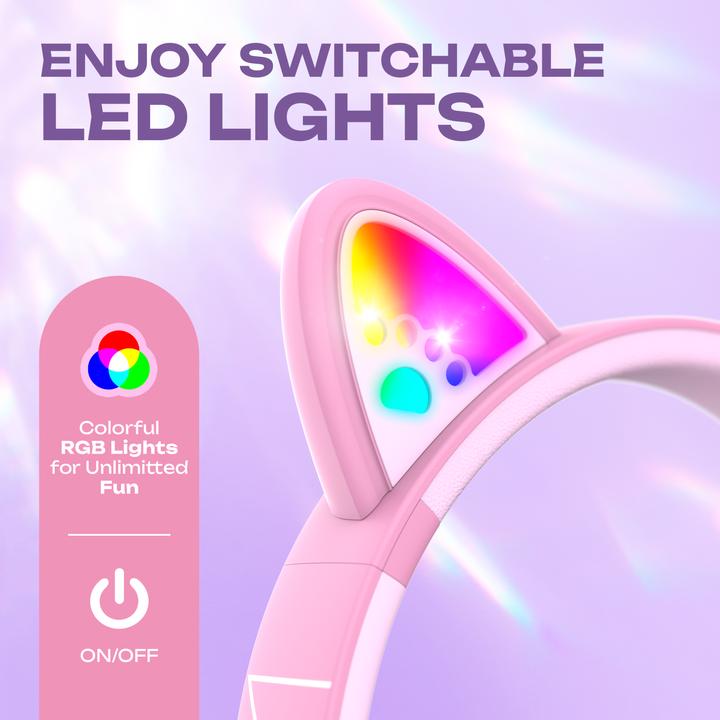 Actual product image PowerLocus Bobo Bluetooth-Kinderkopfhörer pink