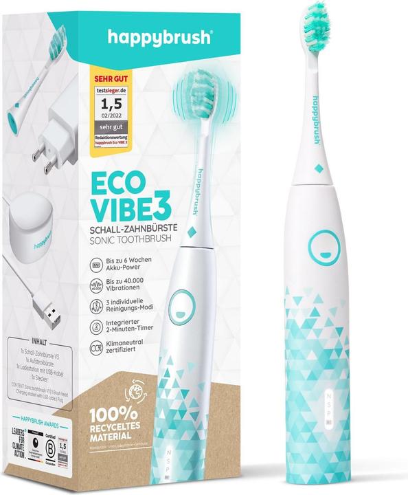 Produktbild happybrush StarterKit Schall Vibe 3 (Schallzahnbürste)