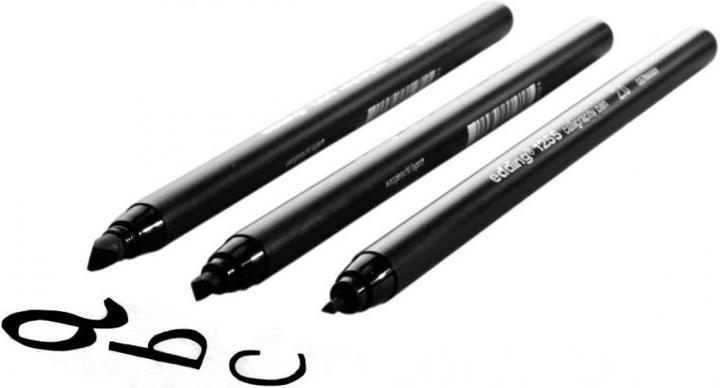 Actual product image Edding 1255 (Black, 5 mm, 3 x)