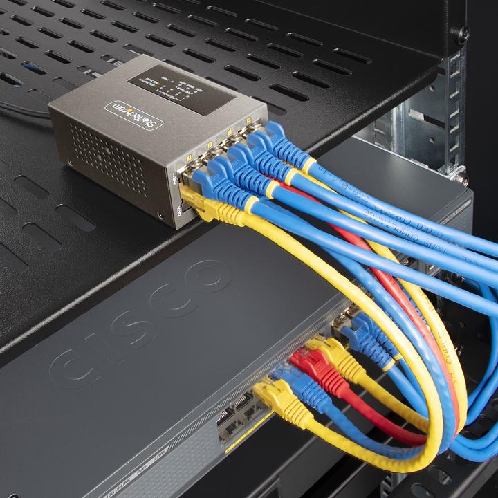Immagine prodotto StarTech COM Iniettore PoE++ multi-Gigabit a 4 porte 5/2.5G Ethernet NBASE-T PoE/PoE+/PoE++ 802.3af/802. (802.3bt (PoE+++), 160 W)