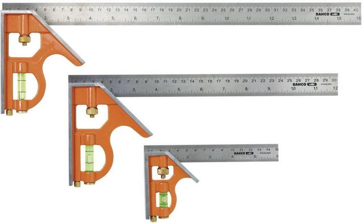 Bahco Schiebbarer Kombinationswinkel mit Reissnadel 400 mm
