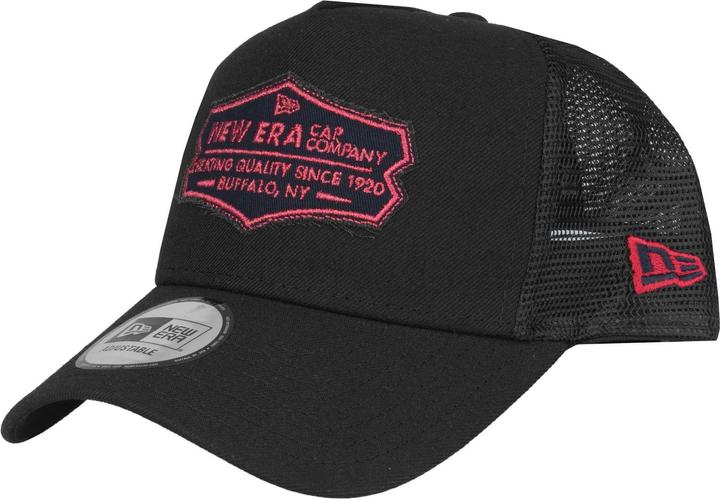 Actual product image New Era Adjustable Trucker Cap - RETRO PATCH black / red (One size)