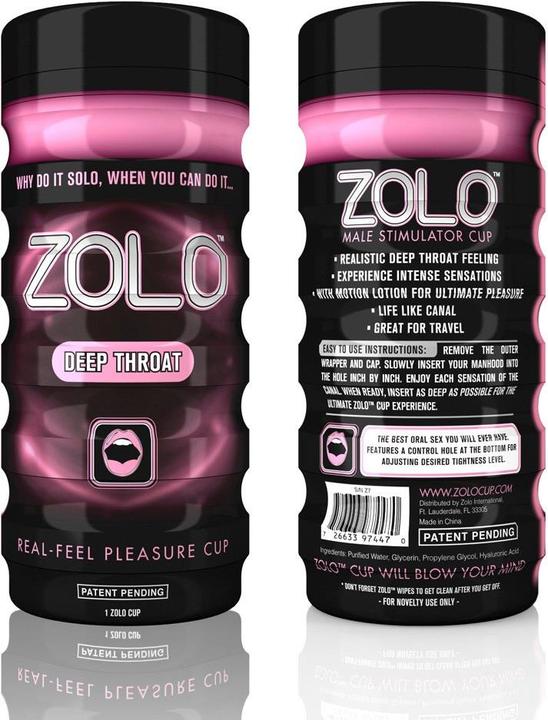 Actual product image Zolo deep throat