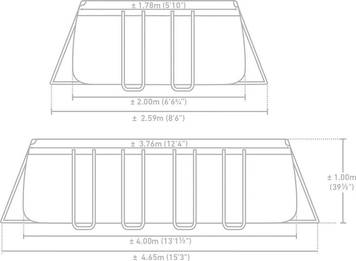Immagine prodotto Intex Telaio a prisma (400 x 200 x 100 cm)