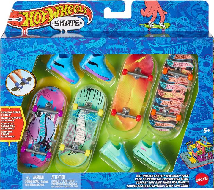 Image du produit Hot Wheels Skateboard + Schuhe 4er-Pack