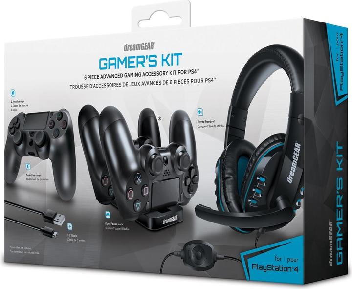 Actual product image dreamGear DGPS4-6436 PS4 Advanced Game Accessory Kit (Black). (PS4)