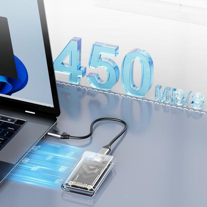 Produktbild Orico Other Computer Accessory TC10-MS MSATA USB-C 3.2 5Gb/s Disk Cartridge - Transparent (M.2 2242)