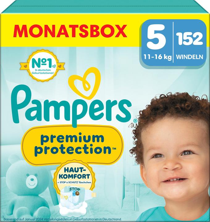 Actual product image Pampers Premium Protection (Size 5, Monthly box, 152 Piece)