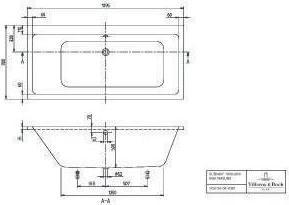 Produktbild Villeroy & Boch V&B Whirlpoolsystem SUBWAY m BW R-eck 1900x900 Tech. Pos 1 we (230 l, 190 cm, 90 cm)