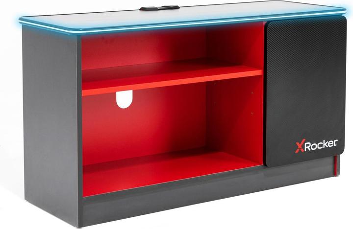 Image du produit X Rocker Carbon-Tek Gaming TV Board avec éclairage LED - gris/rouge