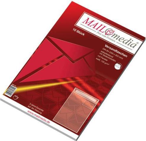 Produktbild Mayer-Network 10 Versandtaschen B4 weiss 120g hk m Fenster (1 x)