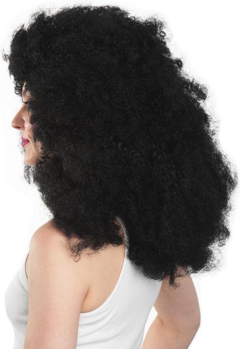 Produktbild Maskworld Schwarze Lockenperücke - Faschings Kostüm Perücke