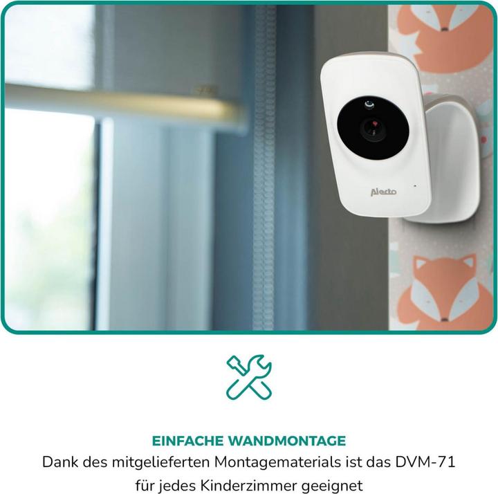 Produktbild Alecto Babyphone mit Kamera (Babyphone Audio, 300 m)