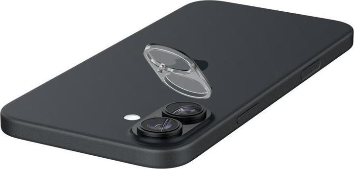 Actual product image Spigen Optik Glas.tR tempered glass for iPhone 16 / 16 Plus camera - transparent (2 pcs.) (2 Piece, Apple iPhone 16, Apple iPhone 16 Plus)