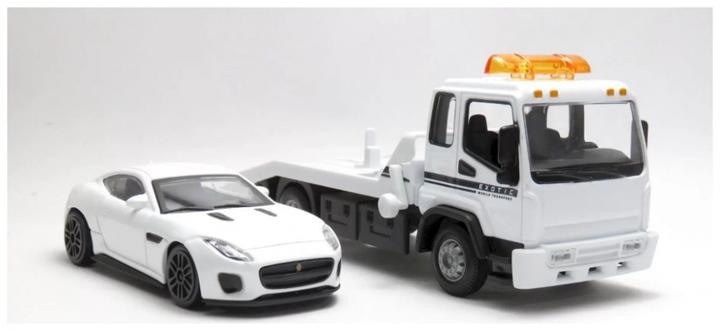Produktbild Bburago 18/31419 Metal Street Fire scale 1:43 Official Jaguar F-Type v6 Dynamic with transport truck