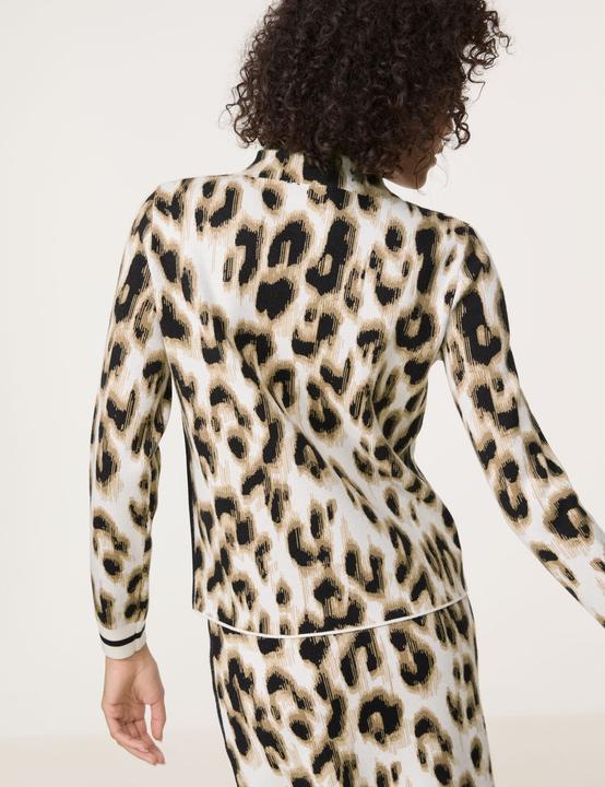 Produktbild Gerry Weber Jacquard Pullover mit Animal-Print Pullover Langarm Rundhals - 63456 (36)
