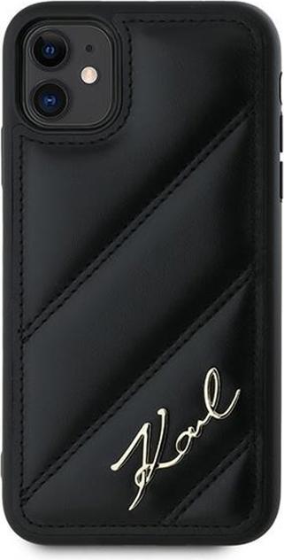 Produktbild Karl Lagerfeld KLHCN61PQDSMGK iPhone 11 / Xr 6.1" czarny/black hardcase Diagonal Quilted Script (Apple iPhone 11)