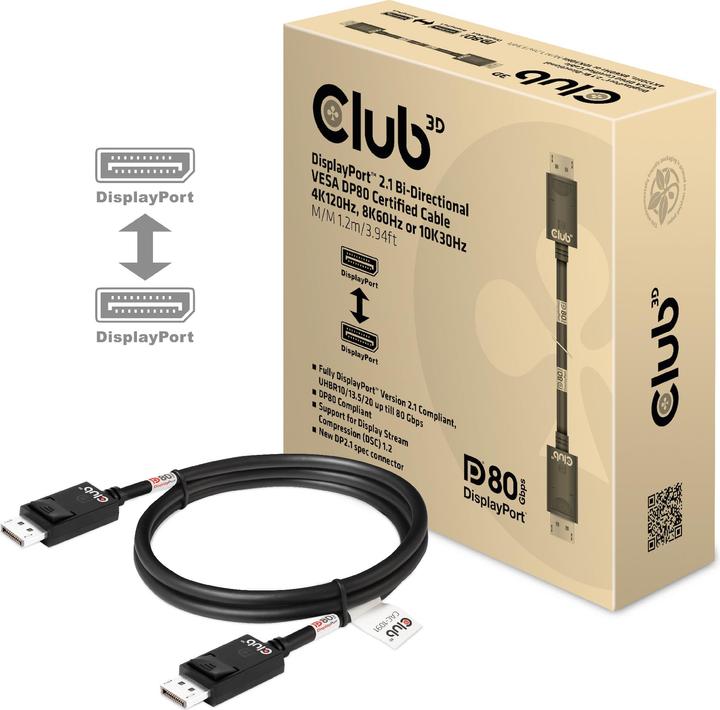 Actual product image Club 3D DisplayPort – DisplayPort (1.20 m, DisplayPort)