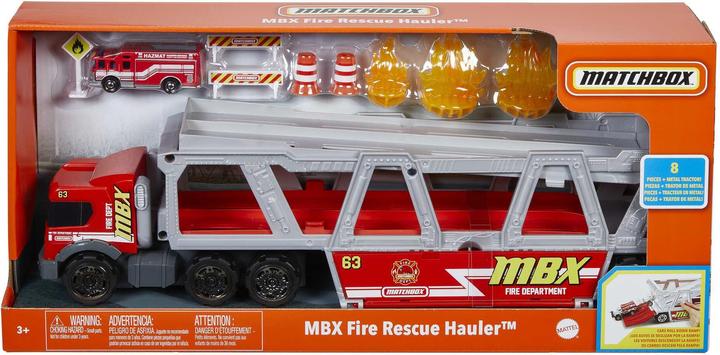 Actual product image Matchbox FIRE RESCUE HAULER Playset
