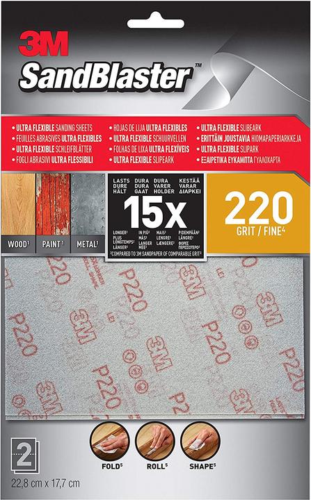 Actual product image 3M Ultra flex. Sanding sheet K 220