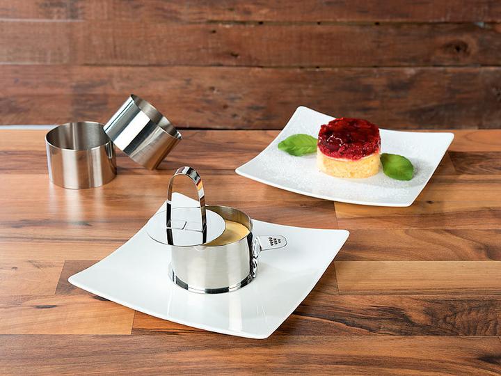 Produktbild Rosenstein & Söhne 6 Dessert-/Speiseringe mit Heber & Stampfer