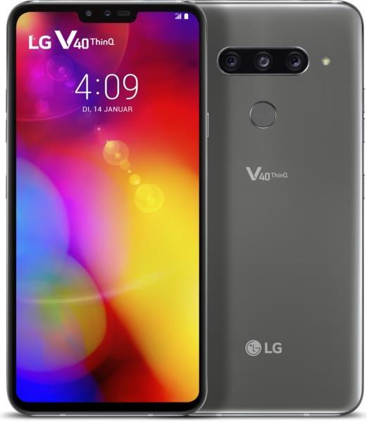 LG V40 ThinQ (128 GB, Platinum grey, 6.40", Dual SIM, 16 Mpx, 4G)