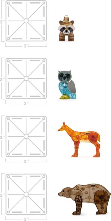 Image du produit Magna-Tiles Set d'animaux de la forêt (25 pièces)
