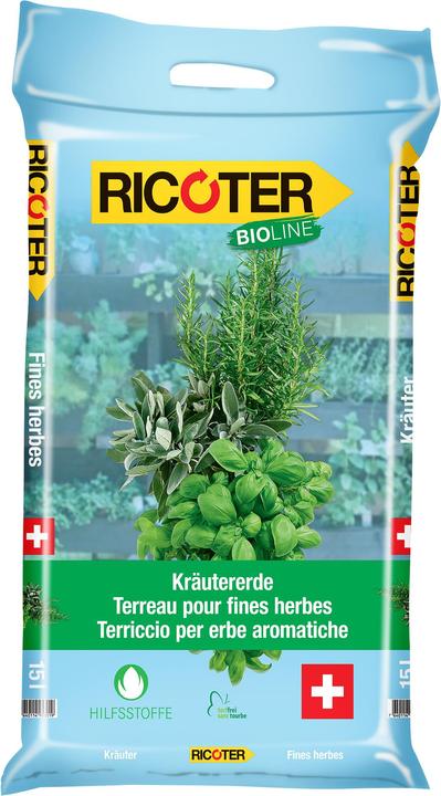 Ricoter Linea Bio di Suolo alle Erbe (15 l, Terriccio senza torba)