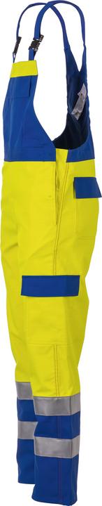 Actual product image Planam unisex high-visibility dungarees MAJOR PROTECT warning yellow, cornflower blue size 90 (90)