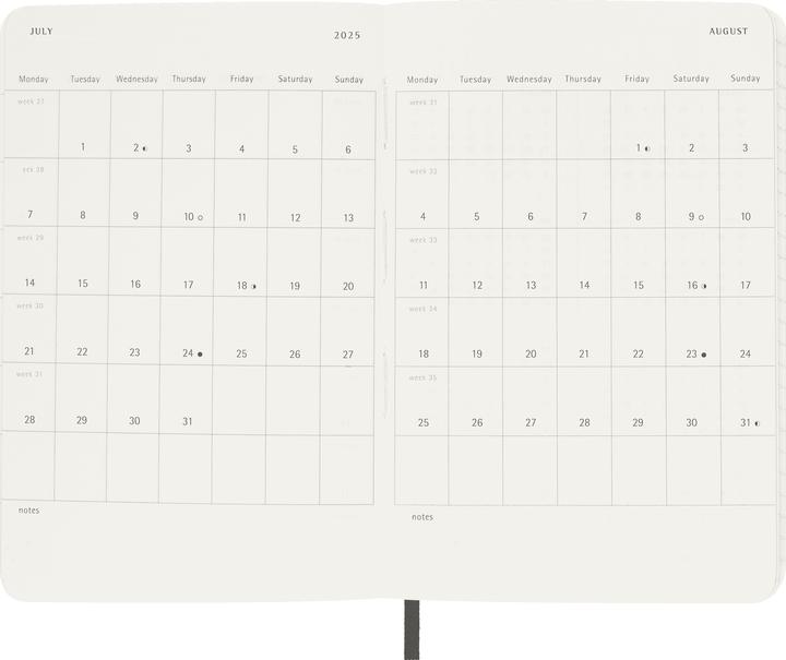 Produktbild Moleskine Notizkalender (A6, Pocket, Englisch)