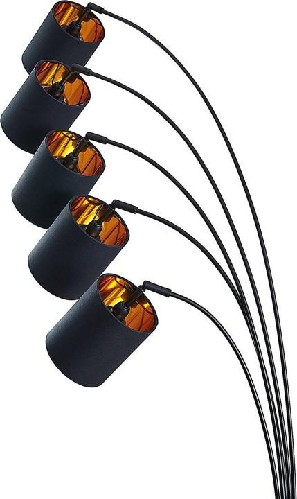 Produktbild Lindby Abiram Stehleuchte, schwarz/gold (E14)