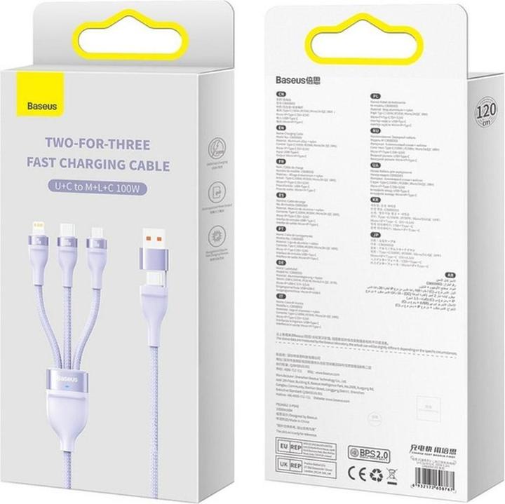 Produktbild Baseus Flash Series II“ C type USB (1.20 m, USB 3.2 Gen 1, 100 W)