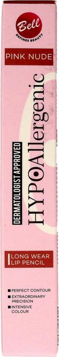 Actual product image Bell Cosmetics Hypoallergenic Lip Pencil Long Lasting Lipliner 01 Pink Nude (Pink Nude)