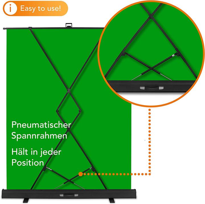 Produktbild Walimex pro Roll-up Panel Hintergrund grün 165x220 (176.50 cm, 226 cm)