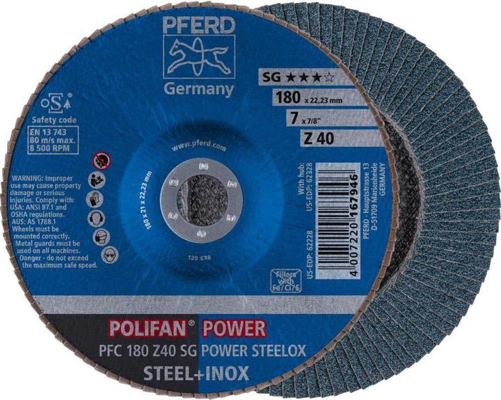 Produktbild Pferd POLIFANFächerscheibe PFC 40 SG POWER STEELOX (120)