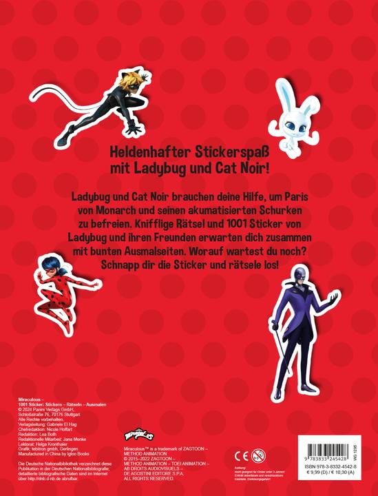 Image du produit Panini Miraculous : 1001 autocollants : Stickers - Enigmes - Coloriage
