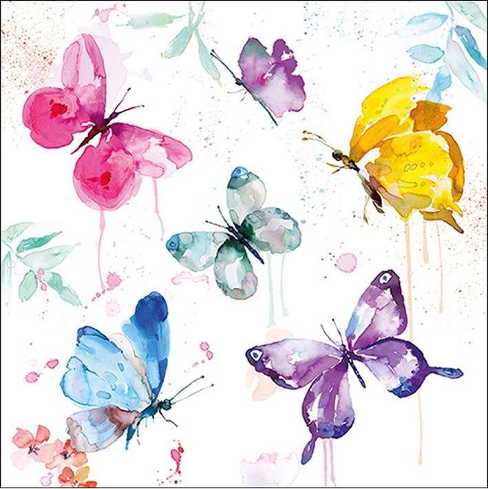 Productafbeelding Ambiente Servet 33cm Vlinder Collectie (20 x, 33 x 33 cm)