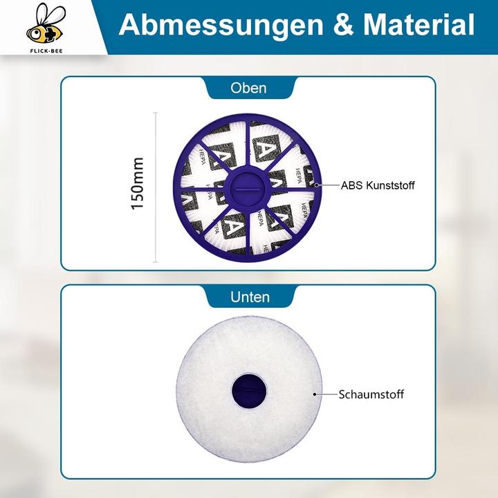 Produktbild Europart Filter wie Dyson 900228-01 Abluftfilter rund 152mmØ für Bodenstaubsauger
