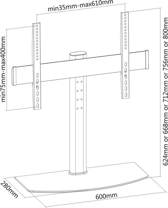 Produktbild PureMounts Pm-Tvs-01 (Universal, 65", 40 kg)