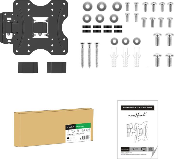 Produktbild PureMounts Pm-Fm10-200 (Wand, 42", 30 kg)