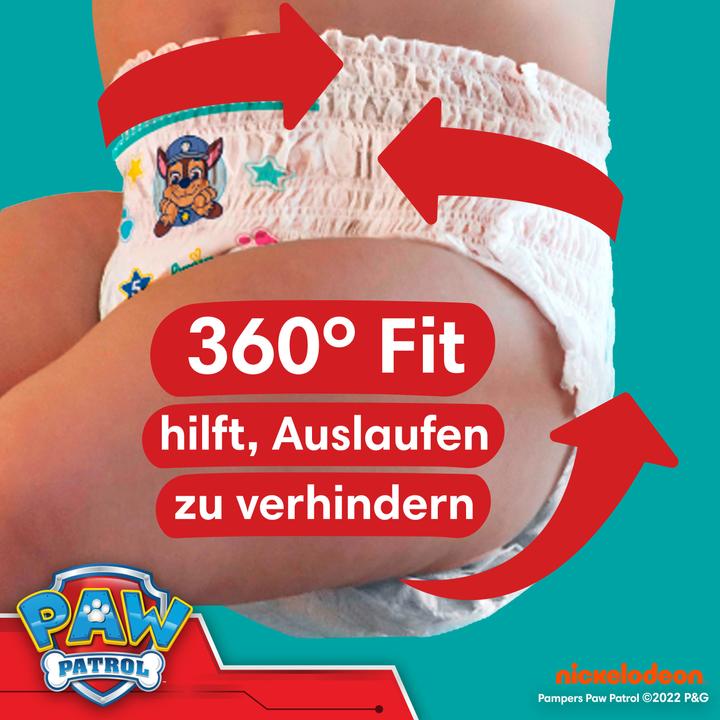 Immagine prodotto Pampers Pantaloni Baby-Dry Paw Patrol (Dimensione 5, Pacco trasportabile, 22 Pezzo/i)
