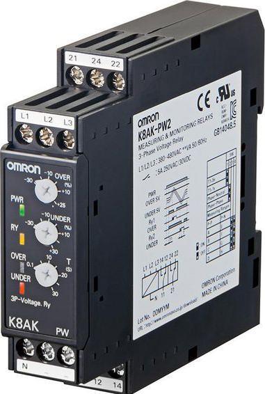 Produktbild Omron Industrial Automation Monitoring relay 22.5mm  3 phase 2x SPDT