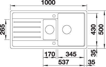 Produktbild Blanco Legra 6 S (Einbauspüle, 100 cm, 50 cm)