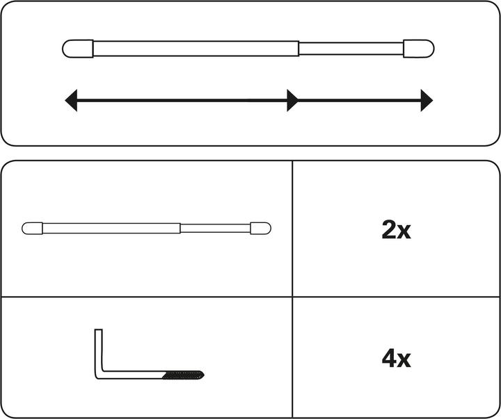 Actual product image Gardinia Display rod 30-50cm