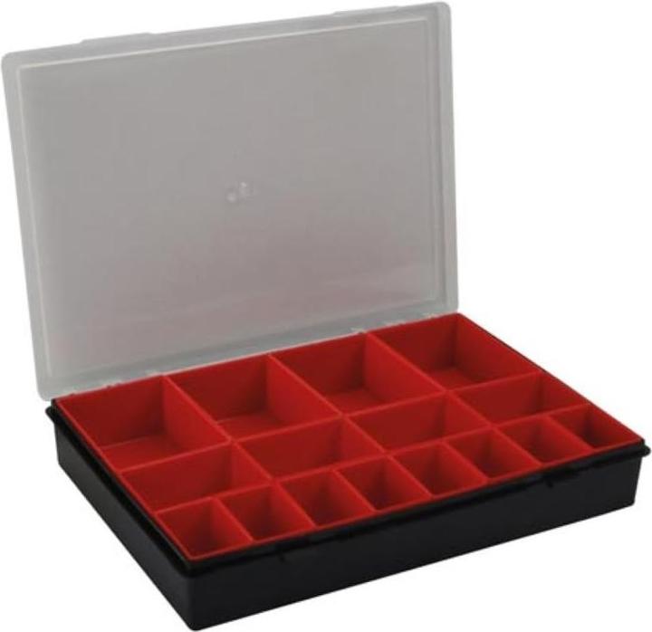 Velleman - Boîte de Rangement - 330 x 247 x 54 mm - 16 Compartiments Amovibles