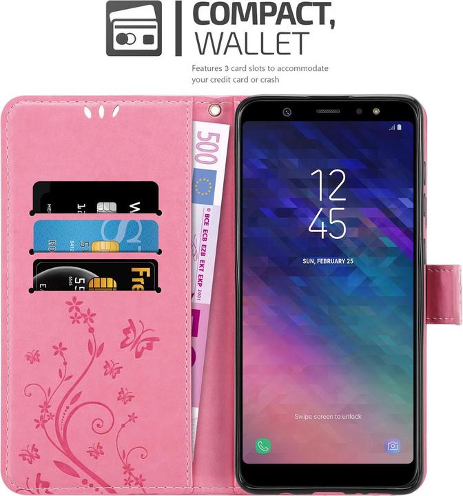 Actual product image Cadorabo Flower Book Cover (Samsung Galaxy A6+)