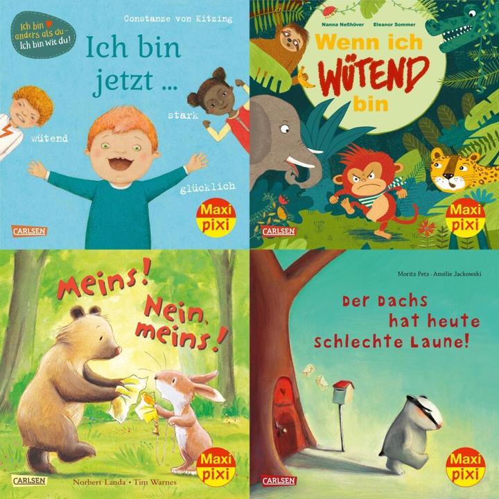 Produktbild Maxi-Pixi-4er-Set 89: Glücklich, trauri (Deutsch, Diverse, 2022)
