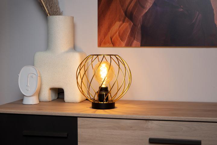 Produktbild Lucide DANZA - Tischlampe - Ø 25 cm - 1xE27 - Mattes Gold / Messing 21528/25/02 (E27)
